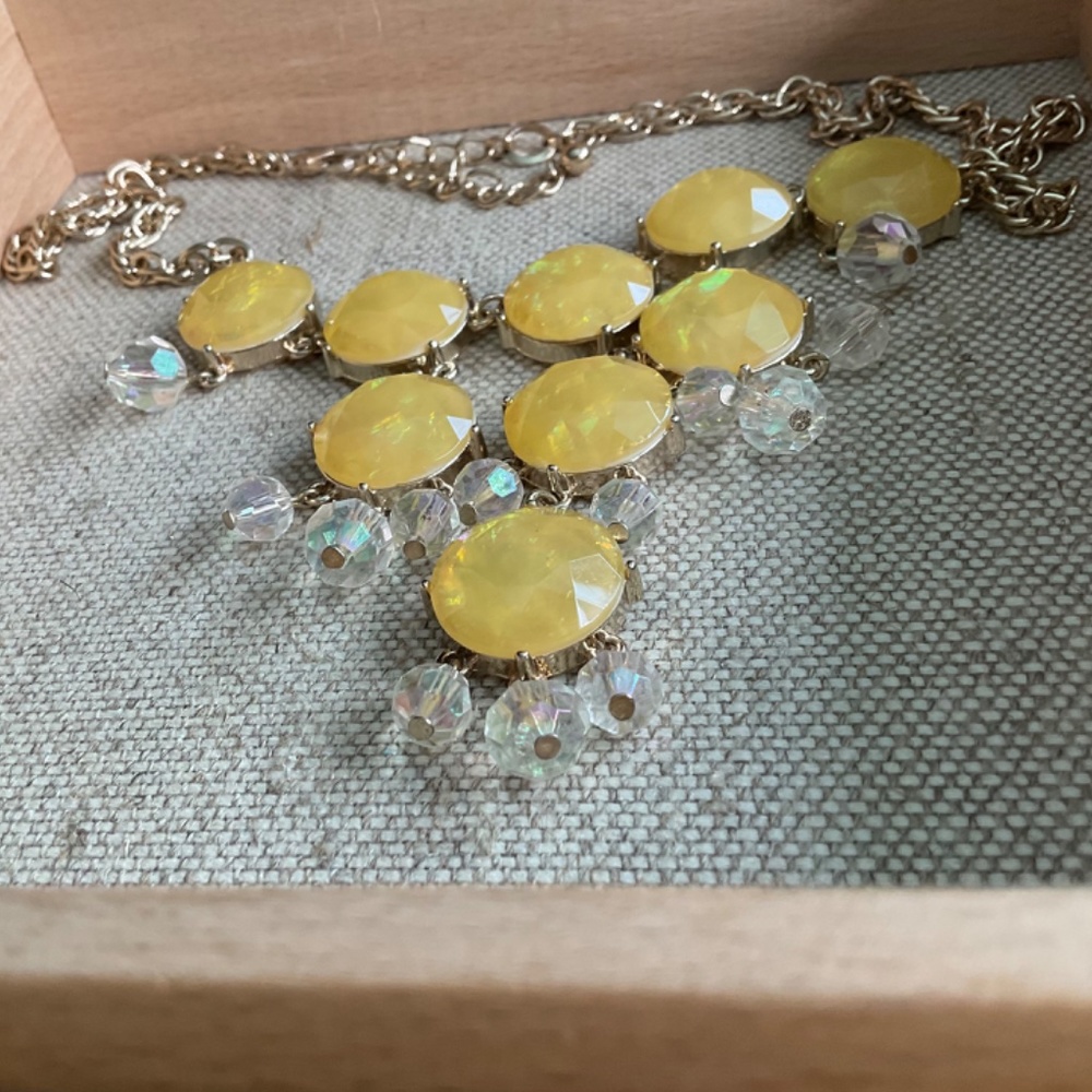 Yellow Opalescent Bubble Necklace - Picture 2 of 3